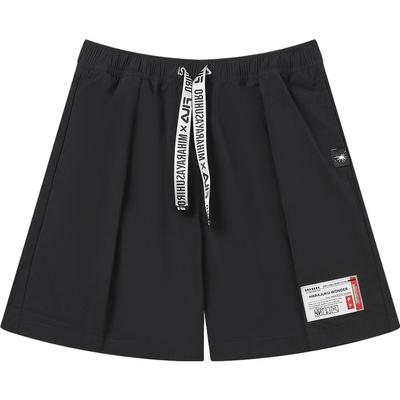 2023 Autumn New French Knit Shorts Mid Waist Simple Fashion Straight Casual Pants Women Shorts Deep-Black F11W333801F-BK