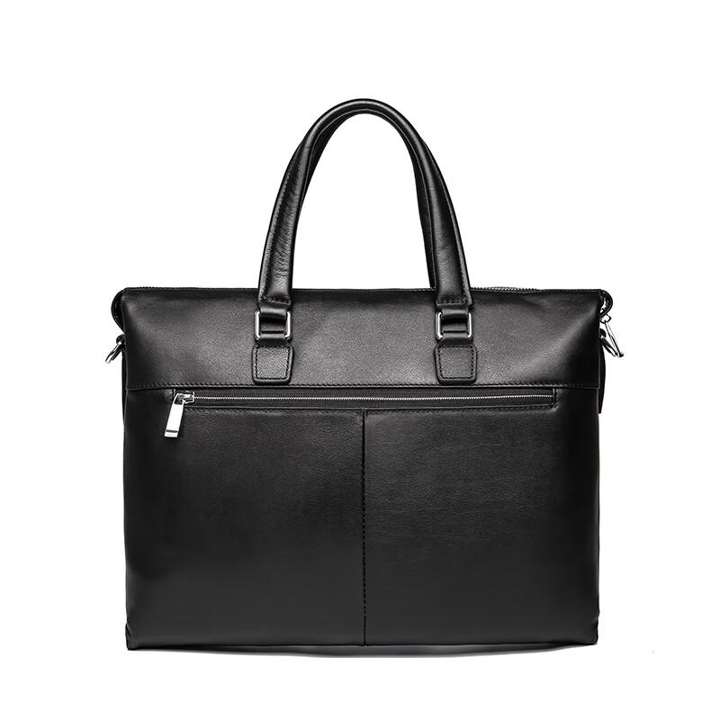 

Sheraton Men s Business Leather Shoulder Briefcase Medium 14-inch