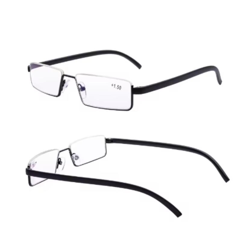 3PCS Metal Anti-Blue Light Reading Glasses Men Half Frame Prescription Eyeglasses Male Reading Glasses +1.0+1.5+2.0+2.5+3.0+3.5