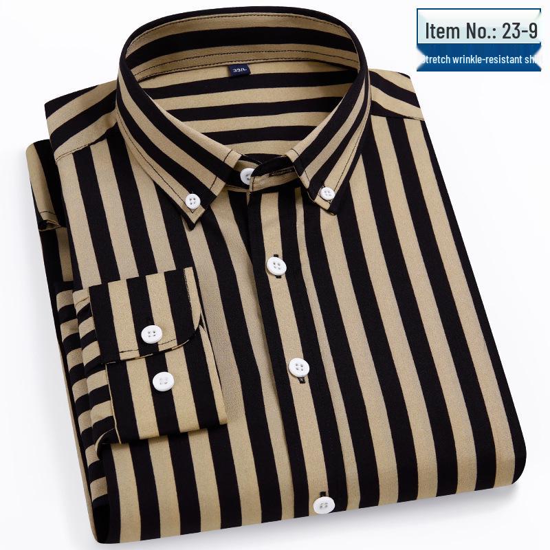 Men's Striped Non-Iron Long Sleeve Shirt—Spring/Summer Collection