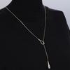 New Design Waterdrop Fringed Long Necklace for All Seasons, Fashionable Accessory for Women, High-end Sweater Chain with Luxurious Touch