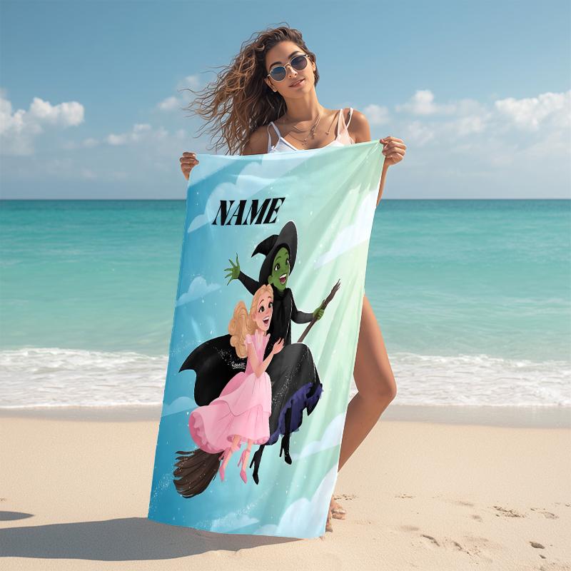 Personalized Princess Pink Gown Beach Towel Microfiber Beach Towel Thin Absorbent for Beach Swimming Yoga Bath Sports. 0910265