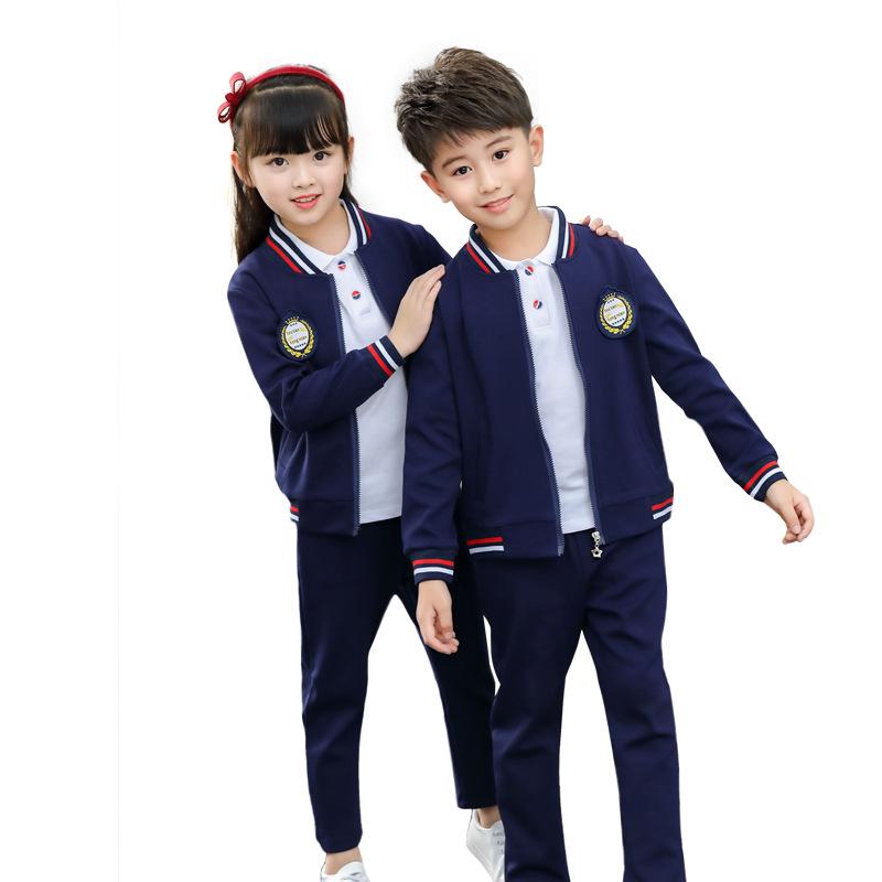 Spring/Autumn British Cotton Academy Style Baseball Uniform for Kindergarten & Primary School