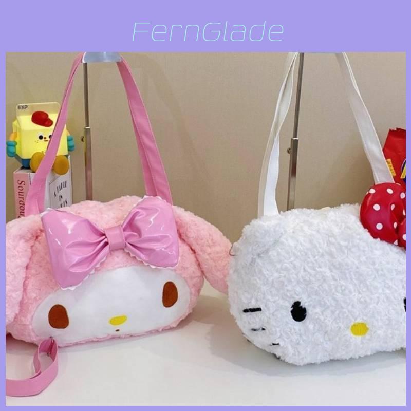 My Melody Girls Plush Backpack With Large Capacity For School And Daily Use