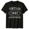 Vintage 1981 Limited Edition Unisexs T Shirt 45th Birthday Gift Retro