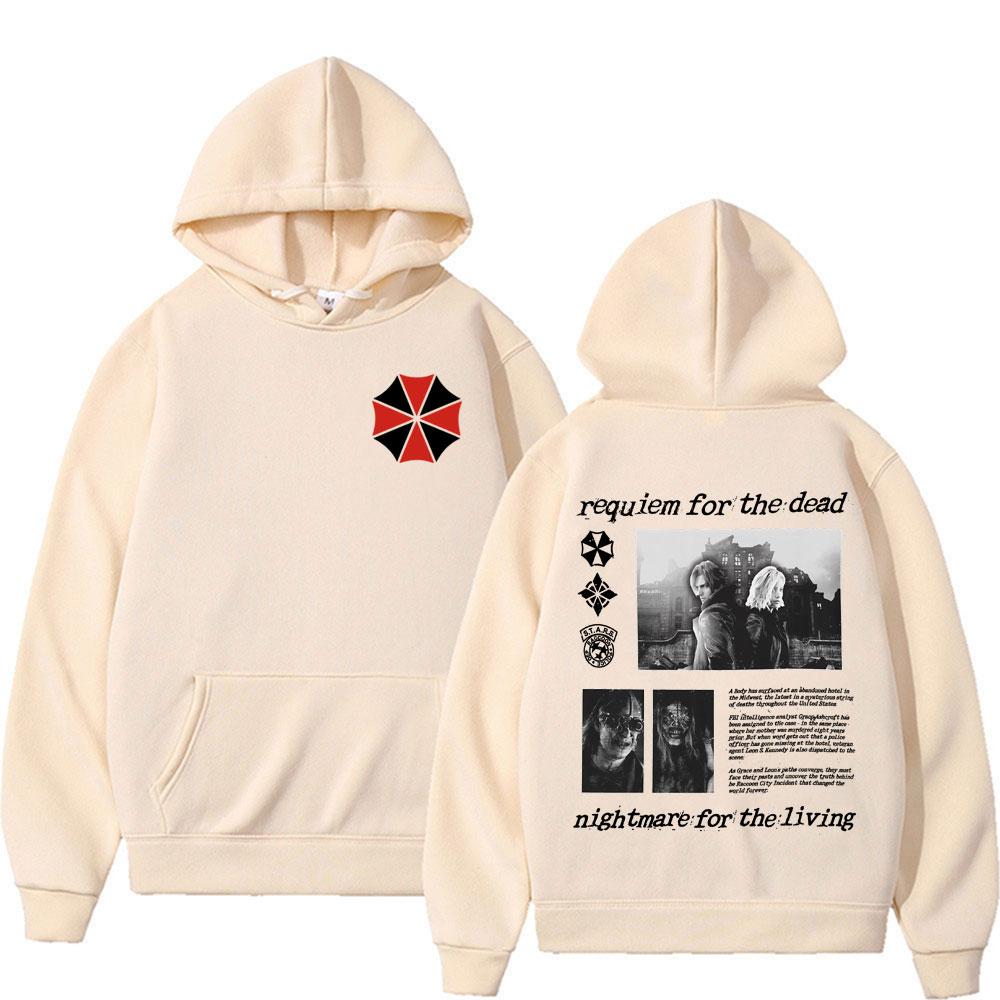 Limited Resident Evil 9 Requiem Violence Aesthetic Sweatshirt Men Women Harajuku Cool Gothic Hooded Oversized Hoodie