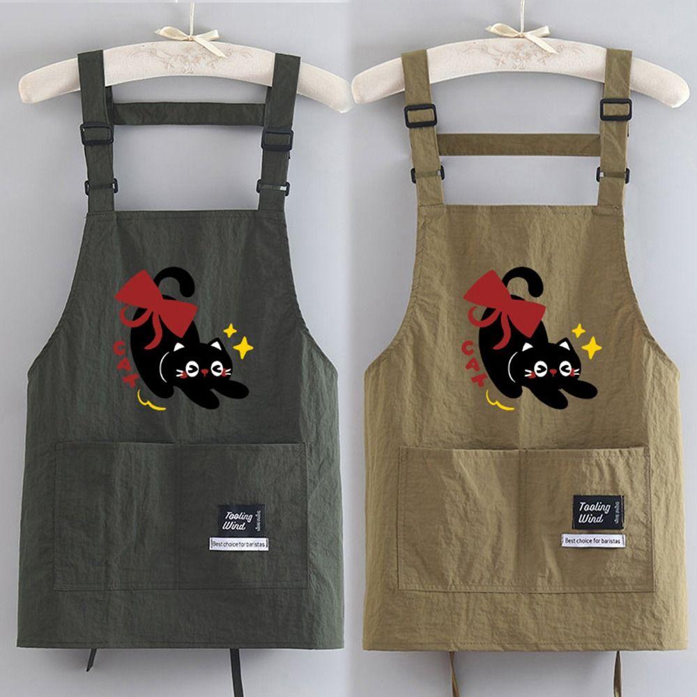 Adjustable Kitchen Apron Cartoon Cooking Smock Cute Catering Work Clothes for Home Kitchen