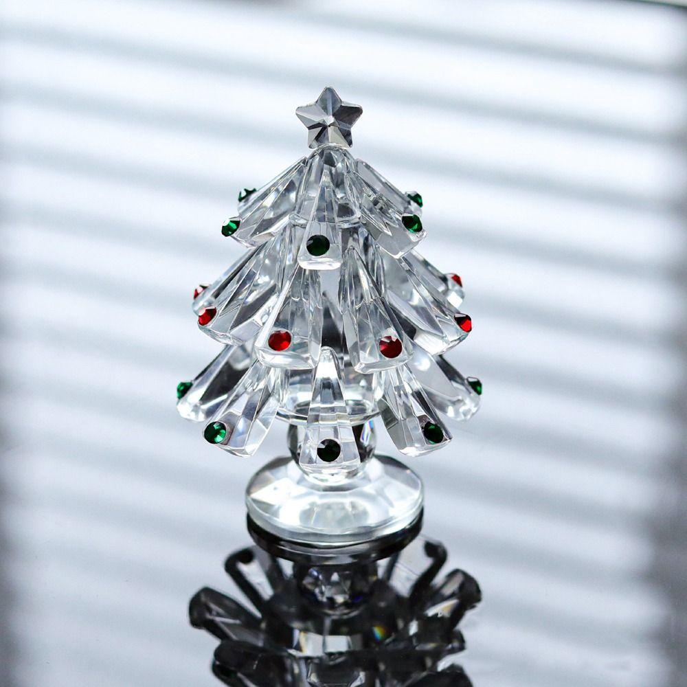

Handmade Crystal Christmas Tree Crystal Crafts Point Drill Tree Sculptures Desktop
