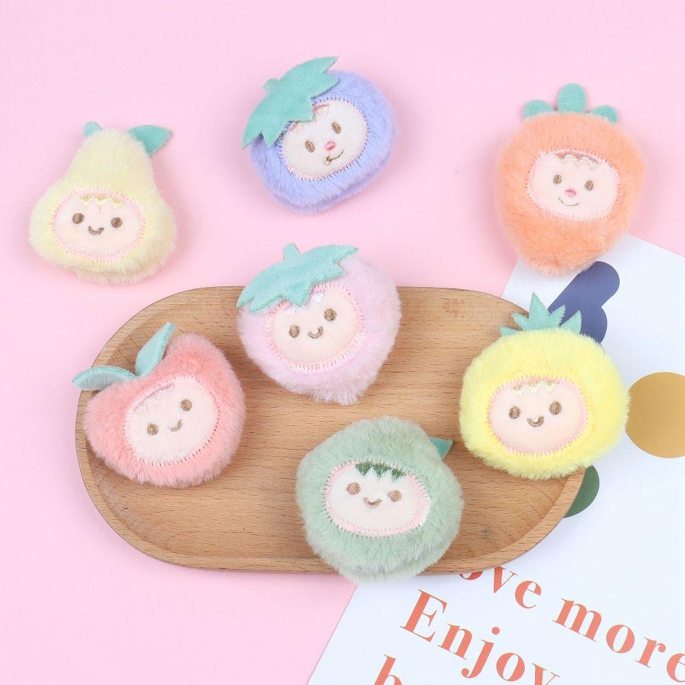 Hand-sewn Cute Fruit Plush Brooch Cloth  Cartoon   Bag Acessories
