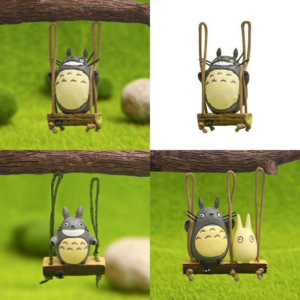 Totoro Swing Cat Mini Resin Model For Home Decor And Gift Giving