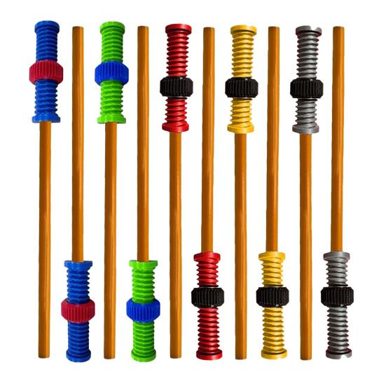 1/10Pcs Nut Decompression Pencil Stress Relief Threaded Pencil Kids Adults Students School Work Anxiety Relief Silent Calming Rotating Nut