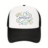 Introvert Floral Design Trucker Hat Polyester Mesh Baseball Cap Casual Unisex Adjustable Headwear