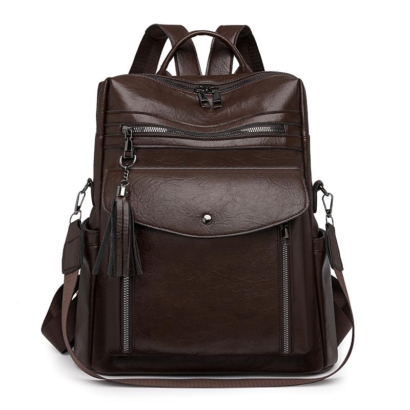 Women's Backpack Color Contrast Outdoor Travel Backpack Dual-use Shoulder Bag