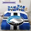 Atalanta Bergamo Pattern Bedding Set Quilt Cover Pillowcase Home Decor Gift (1 * Duvet Cover + 2 * Pillowcase, Without Core)