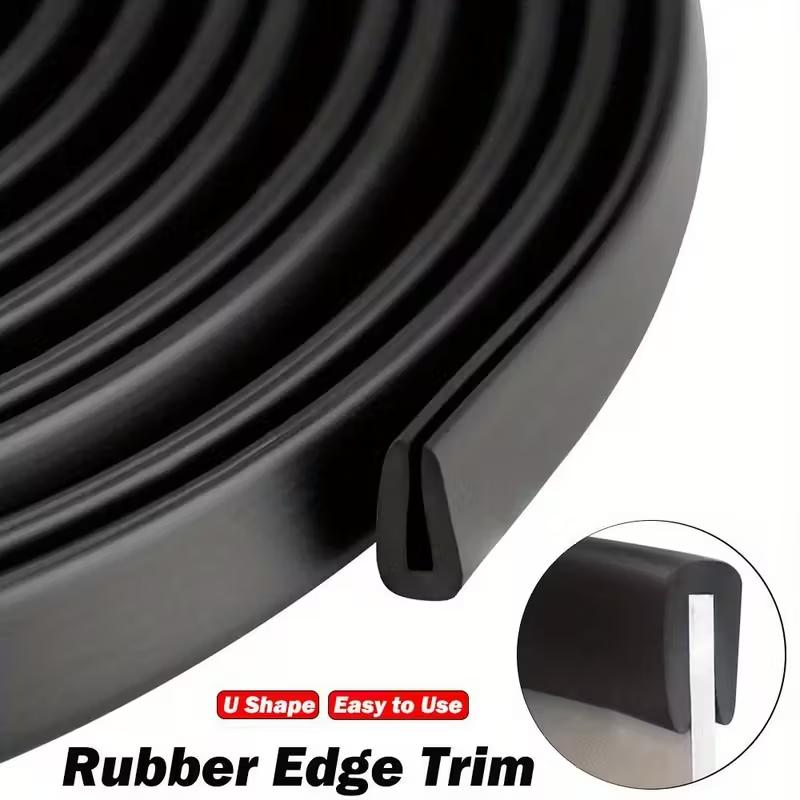 

1PC 1/3/5m Self Adhesive Flexible U Channel Edge Protecter for Sheet Metal, Car Doors, U Shaped Sharp Edge Guards 1m&3.2mm чорний