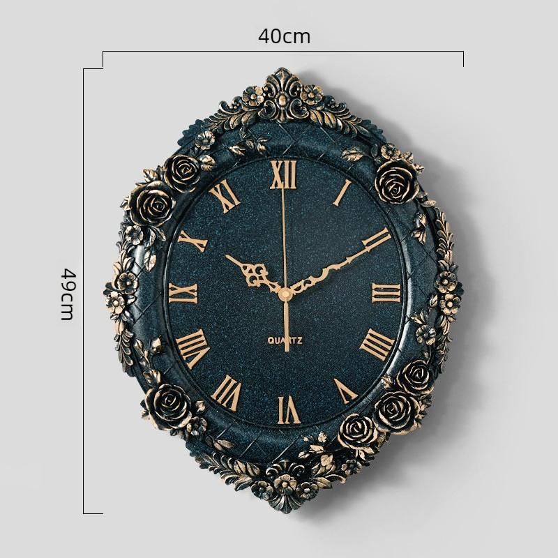 Retro Wall Clock Decoration Silent Living Room Wall Watch Fashion Dining Room Clock Light Luxury Home Decoration Accessories