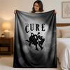 The Cure Print Flannel Blanket Cozy Lightweight Plush Throw Blanket For Bed Sofa Household Use