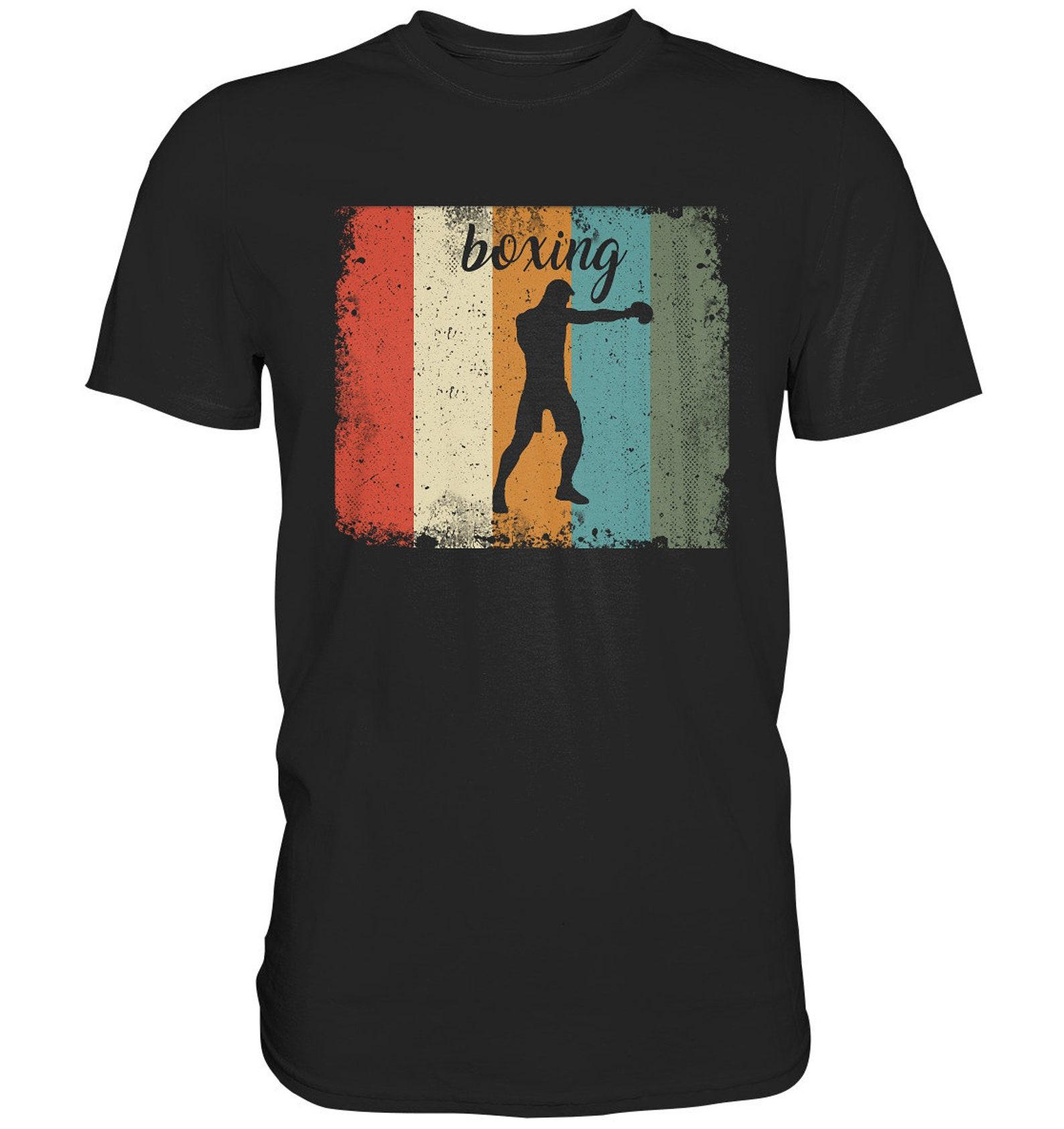 Boxing Vintage Boxer Boxing Match T-Shirt Kickboxing Gifts - Premium Shirt L