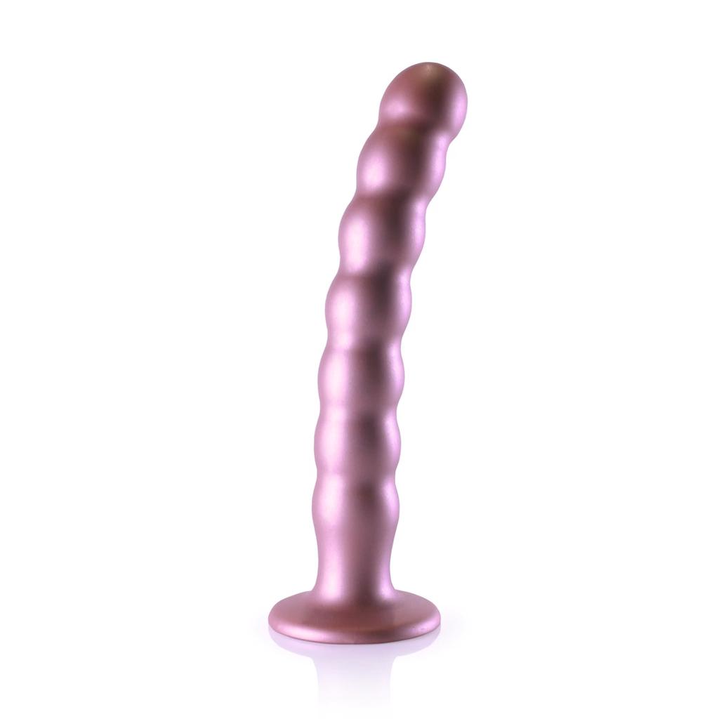 Ouch! - Silicone G-Spot Dildo with Beads - 20.5 cm