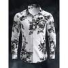 Men's Long Sleeve Shirt Stripe Graphic 3D Print Slim Fit Skull Outdoor Streetwear Button Clothing Fashion Style Design Tops