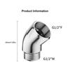 2Pcs Shower Elbow Adapter Shower Head Elbow Adapter 135 Degree Shower Head Extension Arm Connector for Hand Shower