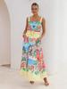 2025 Casual Fashion Linen Spaghetti Strap Maxi Dress