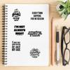50Pcs Motivational Phrases Cute Stickers Decorative DIY Diary Scrapbooking Phone Laptop Helmet Car Guitar Graffiti Decals