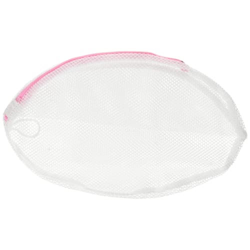 Ohe Laundry Net, White, 33cm Diameter, Round Laundry Fan, with Hanging Cord