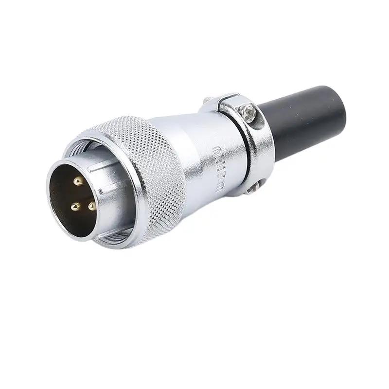 WEIPU WS20 TQ+ZG Multi Core 2 3 4 5 6 7 8 9 12 15Pin M20 Waterproof Connector Electrical Soldering Male Plug Female Socket