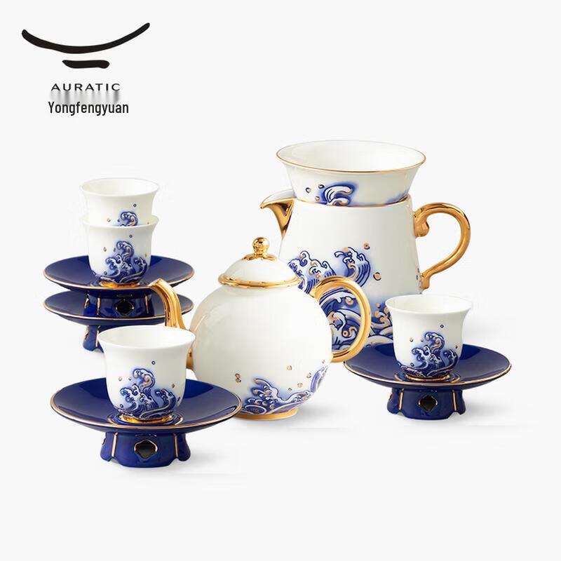 Yongfengyuan Pearl of the Sea 12-Piece Ceramic Tea Set