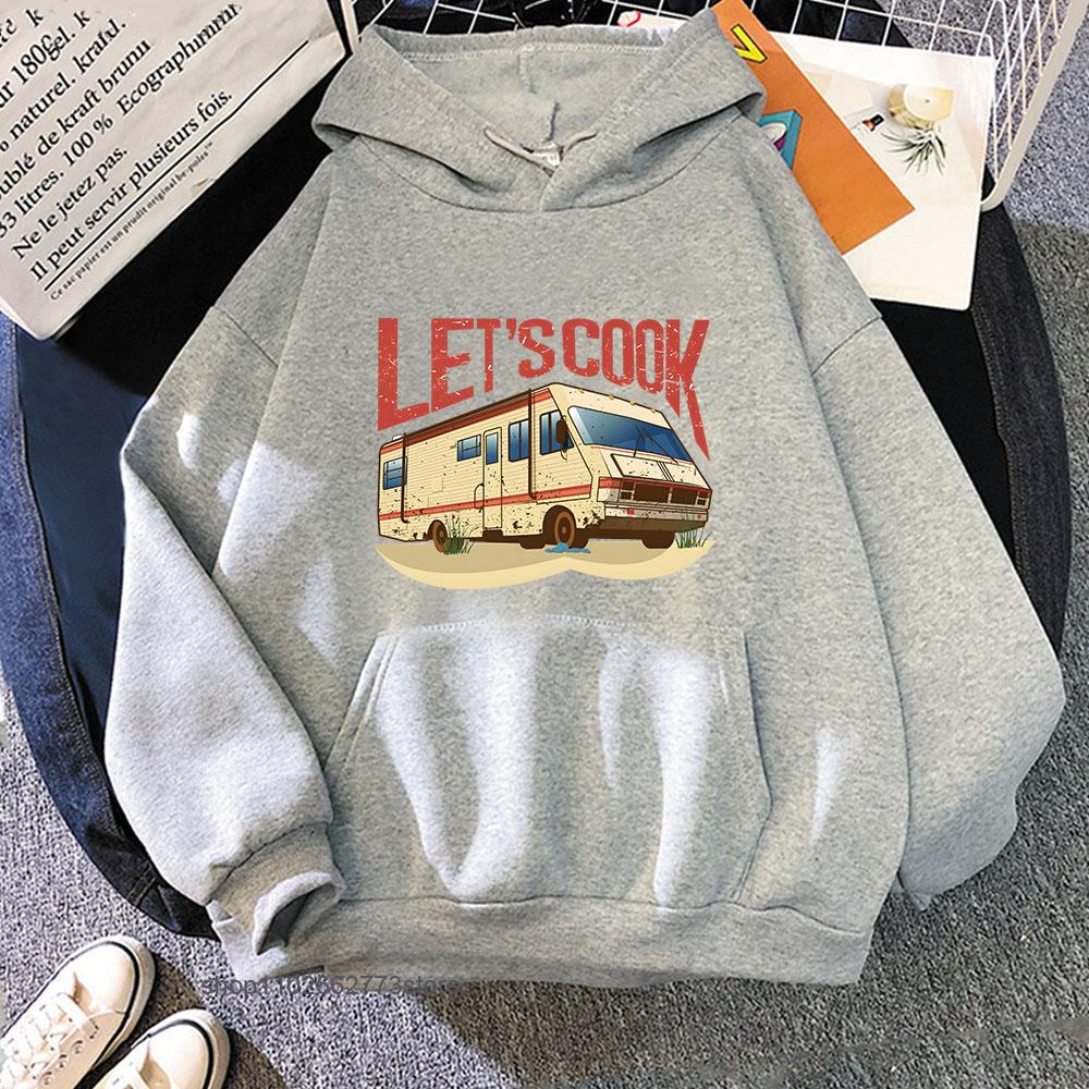 Fauuny Breaking Bad Hoodies Lets Cook Print Sweatshirts Men Hip Pop Streetwear Women Y2k Top Long Sleeved Clothes