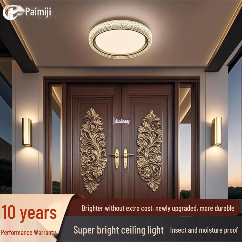 

Уличный влагозащищенный потолочный светильник, защищенный от насекомых, для ворот виллы, фойе, входов, дворов, балконов и карнизов 27W Round/40cm/White Light