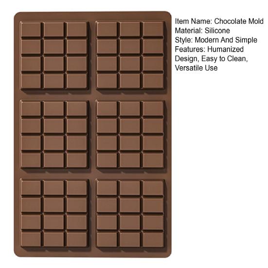 Silikonová čokoládová forma na plněnou tyčinku, potravinářské čtvercové formy na tyčinky, snadné...