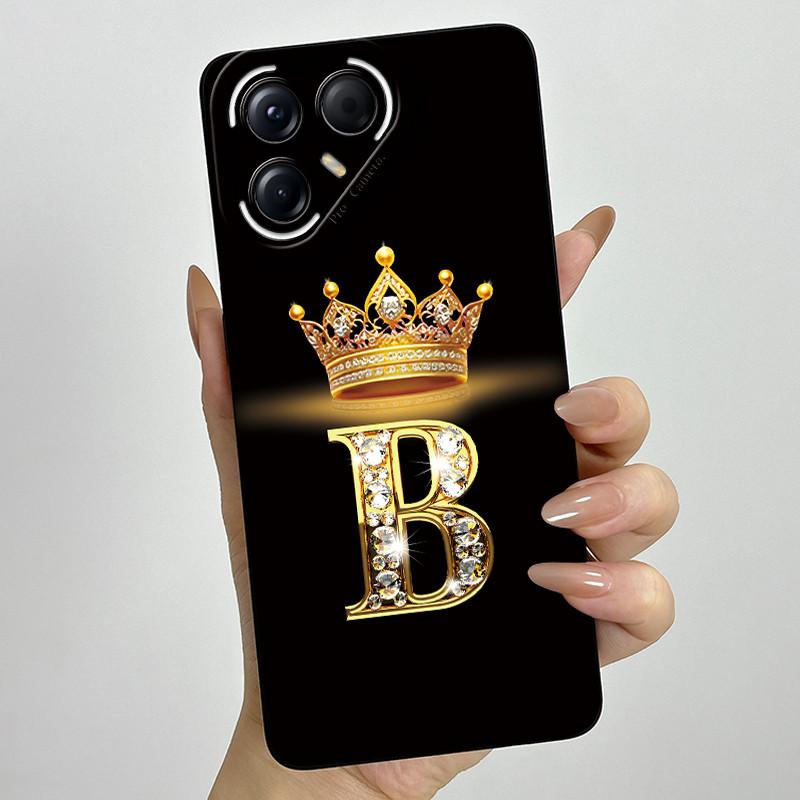 For Tecno Pova 7 Pro Ultra 5G Case Luxury Crown Letter Silicone Soft Phone Case For Tecno Pova7 Pro Ultra Shockproof Back Covers
