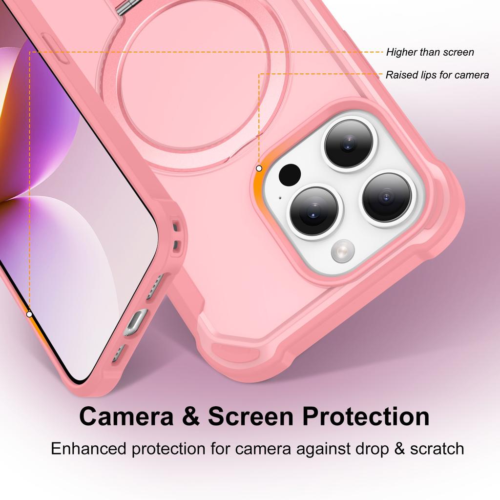 For iPhone 13 Pro Max Case Compatible with MagSafe Kickstand TPU+PC Shockproof Phone Back Cover