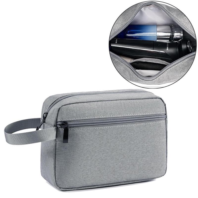 

Outdoor Waterproof Travel Toiletry Bag - Portable and Wear-resistant Makeup Organizer for Business Trips 21*14*7.5cm [0.2kg] сірий колір