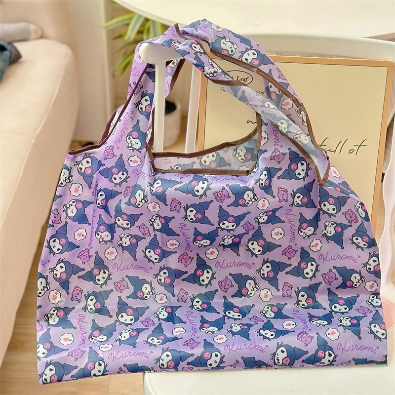 1 шт. Водонепроницаемая Многоразовая Экологичная Сумка для Покупок Sanrio Hello Kitty Многофункциональная Портативная Складная Сумка-Тоут