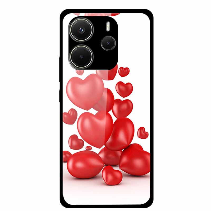 For Redmi Note 14 4G Phone Case Note14 Coque Hard Tempered Glass Back Cover For Xiaomi Redmi Note 14 5G Case Shell Soft Bumper