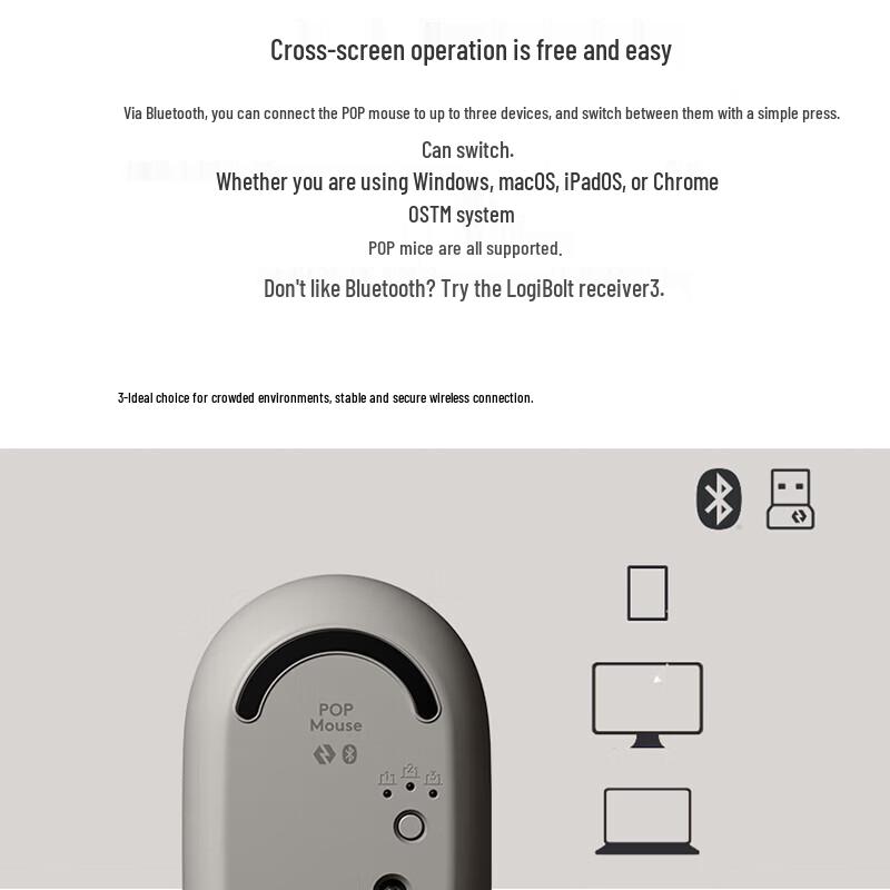 Logitech POP MOUSE Wireless Bluetooth Mouse