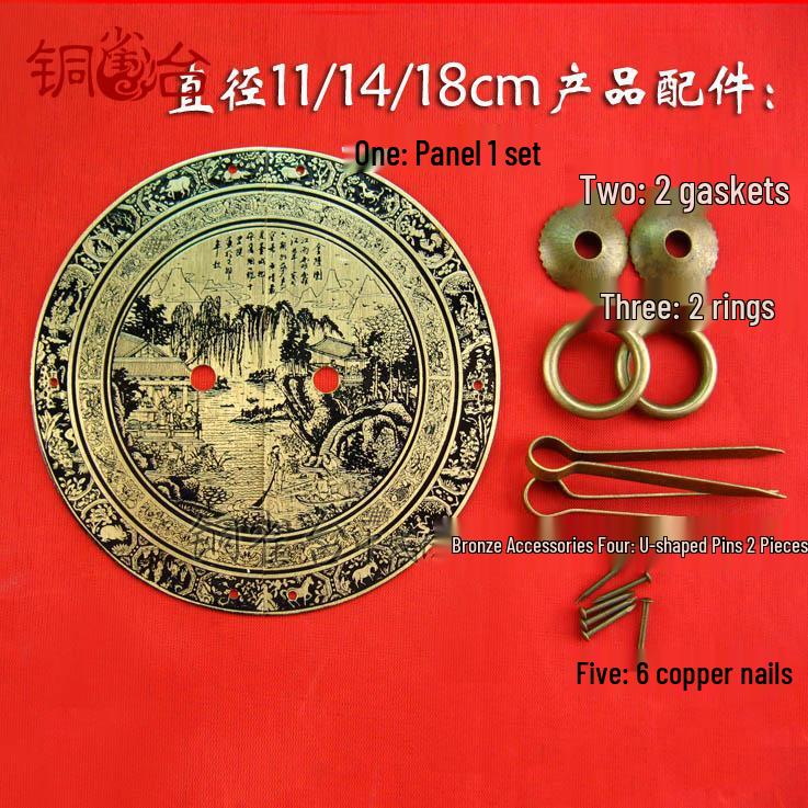 Bronze Sparrow Tower Jinling Antique Brass Ming/Qing Furniture Handle CYB008
