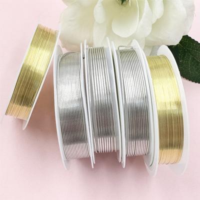 Zubehör Metallschnur, vergoldetes, versilbertes Seil, hochwertige Schmuckschnur, DIY, 0,2–1 mm Fadendraht, Zubehör zur Schmuckherstellung