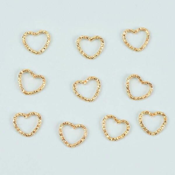 Set of 60 Butterfly Hair Rings, Heart Shape, Gold and Silver, for Braiding, Kids Hair Clips, Hair Tips, Hair Beads, Hair Ornaments, Makeovers, Flashy