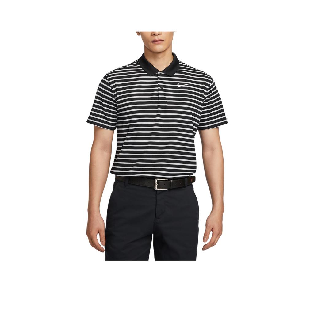 Nike Polo de golf rayé Dri-FIT Victory à séchage rapide pour homme hauts Noir Blanc DH0830-010