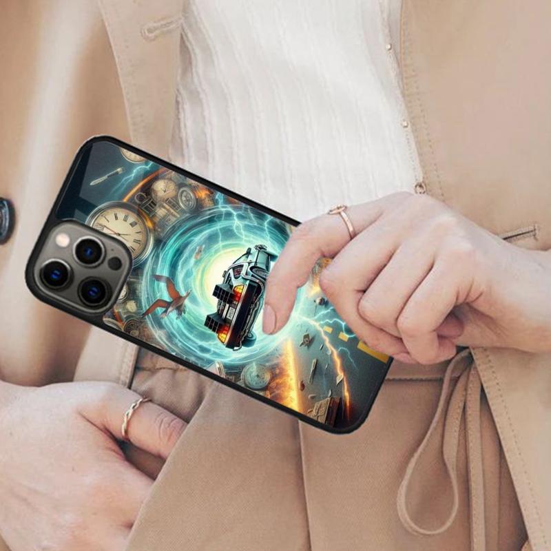 Back To The Future DeLorean Time Travel Magnetic Phone Case For iPhone 17 Air 16 14 13 12 Pro Max 15 Plus Wireless MagSafe Cover
