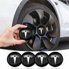 4pcs 56mm Car Wheel Center Hub Cap Badge Emblem Decal Wheel Sticker For Model 3 Y S X 2021 Roadster Cybertruck Juguete