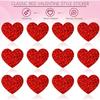 500 Pieces Valentine's Heart-Shaped Stickers Roll Glitter Heart Decorations Stickers Self-Adhesive Love Roll Stickers for Valentine, Anniversary, Wedd