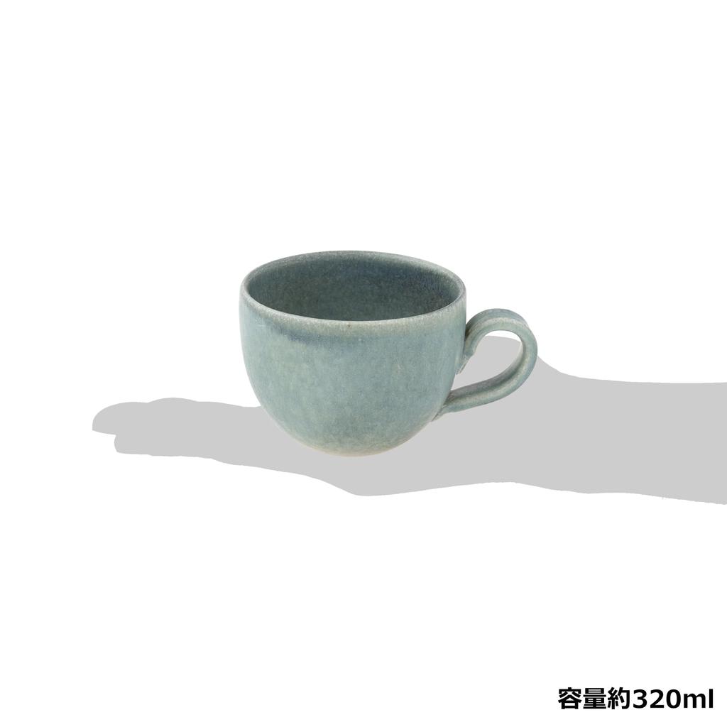 Marui Seito Shigaraki Ware Hechimon Mug, 320ml Capacity, Black Celadon, Green, MR-3-4434
