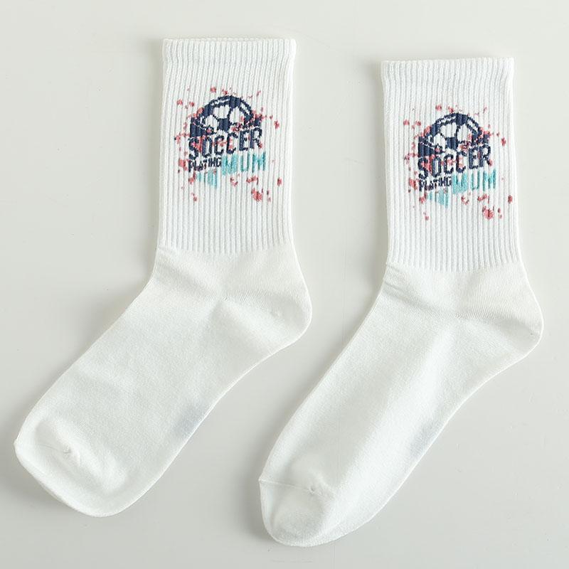 Roliga Herrstrumpor Glada Nya Mode Ins Stil Strumpor För Kvinnor Och Män Hip Hop Harajuku Tecknad Fotboll Bomullsstrumpor