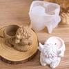 3D Yak Candle Jar Silicone Mold DIY Animal Candlestick Crafts Making Plaster Resin Flowerpot Storage Box Casting Molds Home Deco