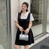 Large Size Women's College Style Doll Collar Dress 2026 Summer Vacation Two Sweet Waist Skirt 264887